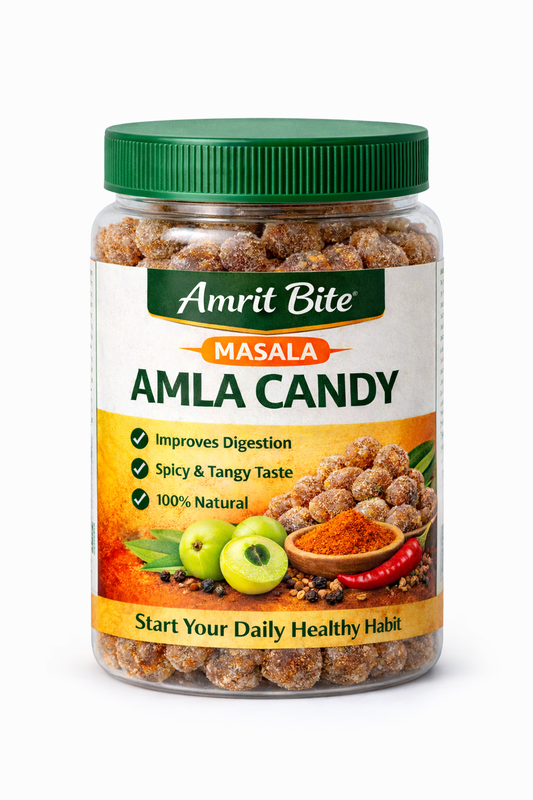 Amrit Bite Masala Amla Candy – Spicy, Tangy & Digestive Delight (Healthy Indian Snack)| 100g